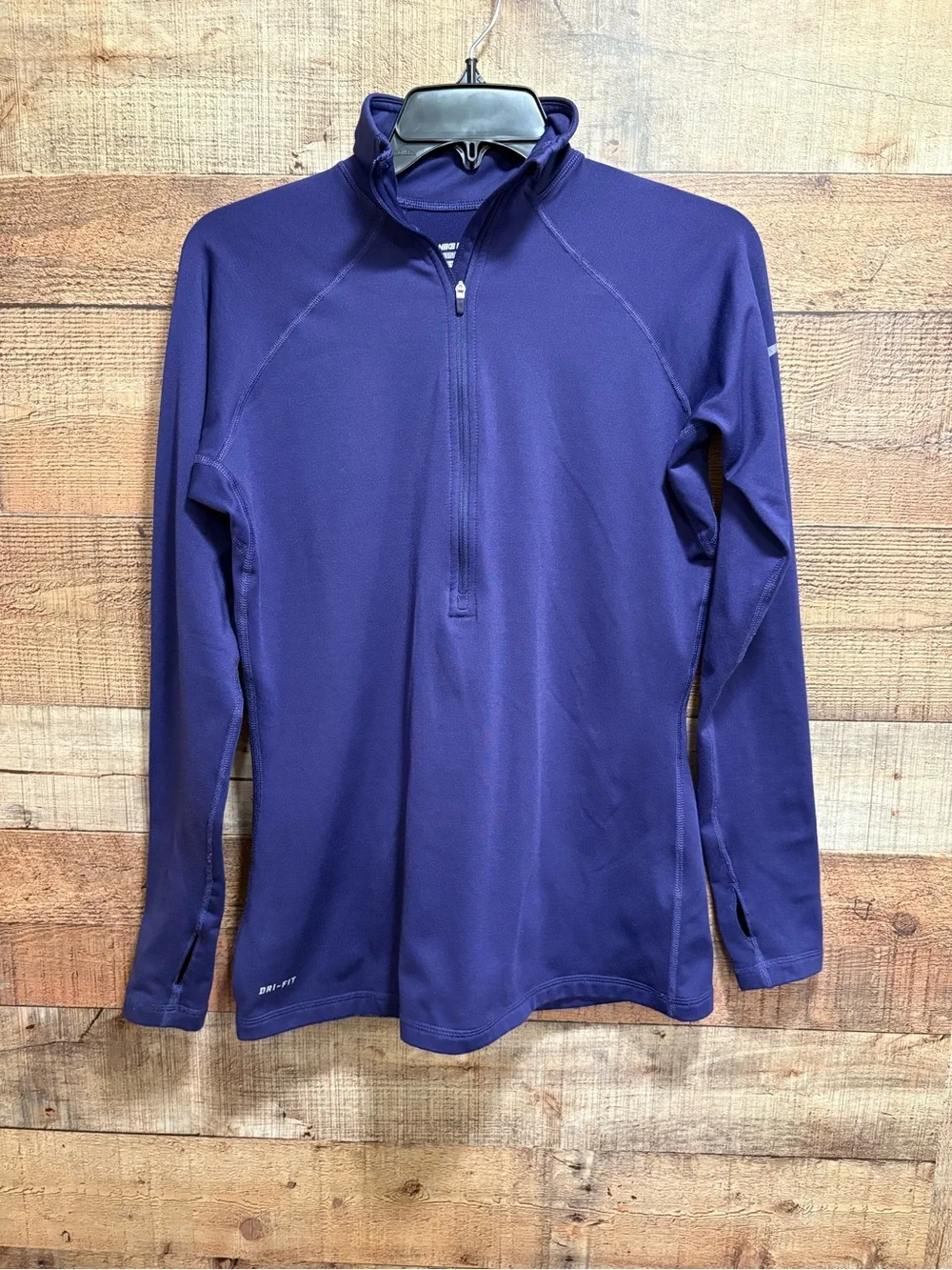 Nike Pro Dri-FIT Women’s Half Zip Pullover Size L Blue/Purple W040